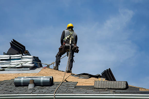 Professional Gutter Installation technician working in Estes Park, CO